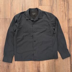 Rag & Bone Finlay Shell Shirt Jacket Men's Medium Button in Black Slate